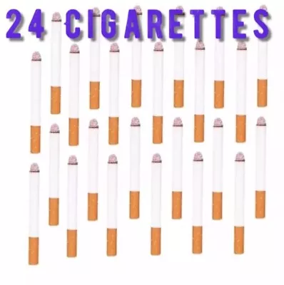 24X Fake Cigarettes Fags With Smoke Effect Joke Frank Theatrical Novelty Trick • £11.95