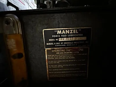 Vtg Manzel Lubricator Ratchet Driven Mechanical Force Feed Hit Miss Steam Engine • $220