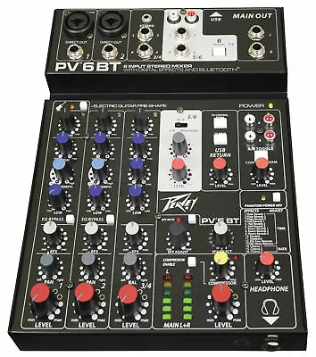 £220 • Buy Peavey Mixer PV 6 BT (Bluetooth)