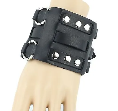 Bikers Rockers Leather Watch Band Bracelet Rivet Studded Punk Gothic • $18.99