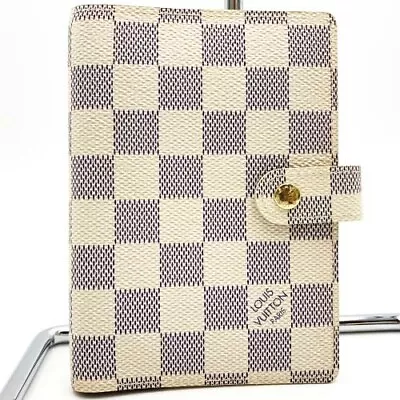 LOUIS VUITTON Agenda PM Notebook Cover Damier Azur White R20706 • £129.14