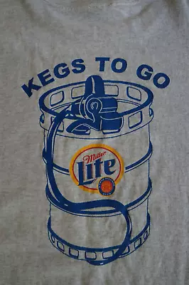 Miller Lite KEGS TO GO T-Shirt XXL (SEE PICS FOR MEASUREMENTS) • $20