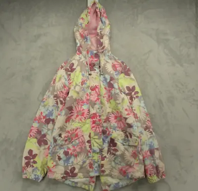 Mossimo Jacket Women's S Multicolor Floral Pattern Hooded Mid-Length Cotton • $9.79