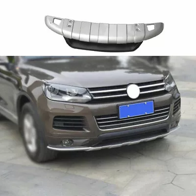 For VW Touareg 11-14 Silver Black ABS Front Bumper Lip Spoiler Bodykit Refit • $592.65