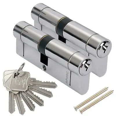 Keyed Alike Pair Euro Cylinder Barrel UPVC Door Lock Anti Snap Mila BreakSafe • £20.85