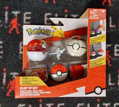 $24.99 • Buy Pokemon Clip 'N' Go Poke Ball Belt Set, Repeat & Timer Ball + Machop