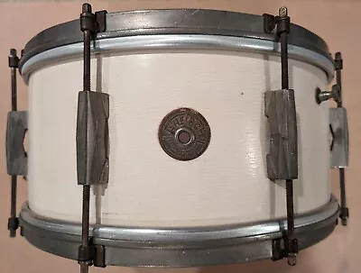 Gretsch White Broadkaster Snare Drum Vintage Circa 1940’s/1950’s • $350