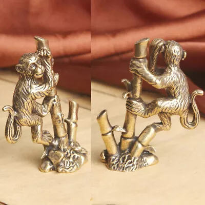 2PC Solid Brass Monkey Figurine Statue Home Ornaments Animal Figurines Gift USAA • $16.88