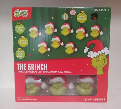 The Grinch Projection Christmas Musical String Lights (8) - 8.2' Long-New In Box • $29.99