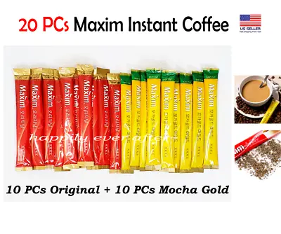 Maxim Korean Instant Coffee Mix 20 Sticks- Mocha Gold Mild & Original US SELLER • $13.99