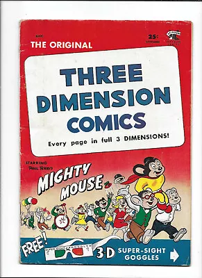 Three Dimension Comics #2 [1953 Vg+] Mighty Mouse   No Glasses! • $19.99