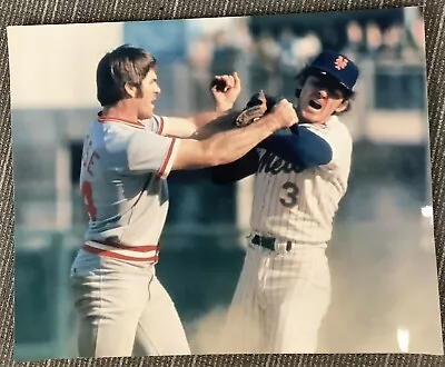 Pete Rose Photo 16x20 Bud Harrelson Fight 1973 Brawl Reds Mets Baseball Fight • $9.99