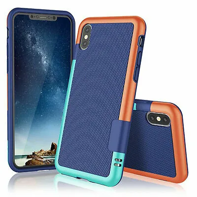 Heavy Duty Case For IPhone X XS XR 8 7 6 Plus Rugged Shockproof Tough Slim Cover • £2.98