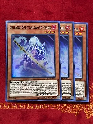 YuGiOh X3 Shiranui Spectralsword Shade SAST-EN017 Super Rare Near Mint  • $2.95