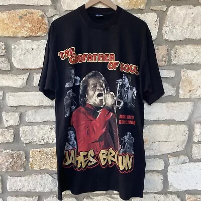 James Brown Rap Tee Vintage XL God Father Of Soul  RARE Memorial • $120