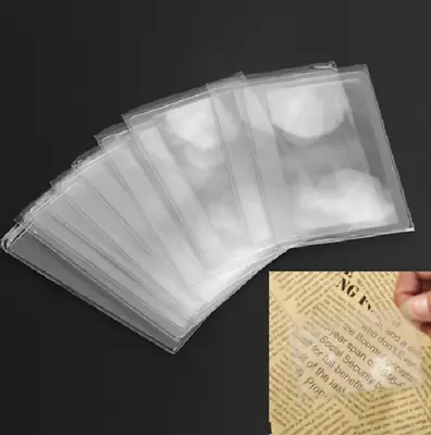 Magnifying Fresnel Lens- Credit Card Size Magnifier Sheet Glasses Reading Aid  • £1.85