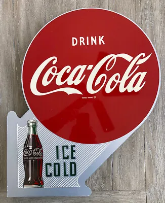 Vintage 1954 Era Drink Coca-Cola Metal Sign • $679.99