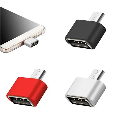 Micro USB To USB Adapter Mini OTG 5 Pin Converter For Android Samsung • £2.20