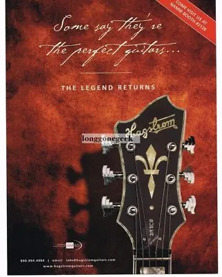 2005 HAGSTROM Super Swede Electric Guitars Vintage Ad  • $8.95