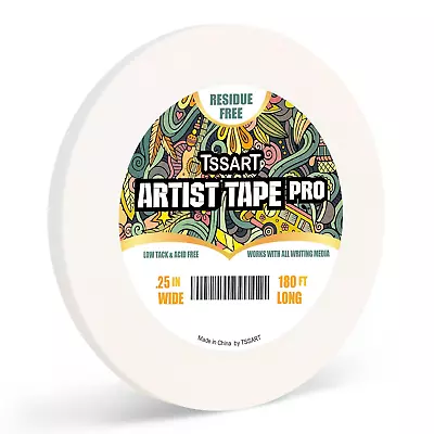 White Artist Tape Pro - Low Tack Masking Artists Tape For Drafting Art Watercolo • $12.15