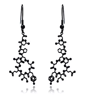 Oxytocin Molecule Stainless Steel Dangle Earrings • $17.99