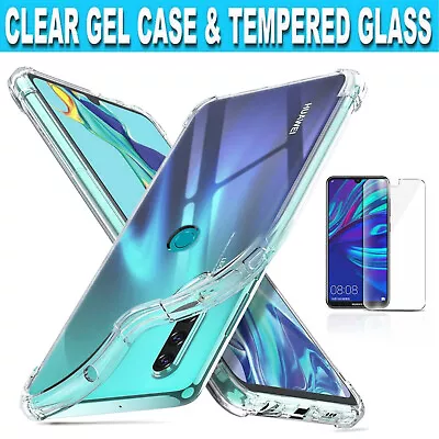 For Huawei Y5 Y6 Y7 Y9 Prime 2019 Clear Gel Case/Tempered Glass Screen Protector • £2.69