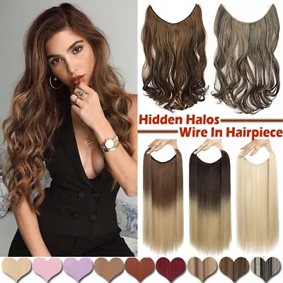 $8.40 • Buy USA One Piece THICK 100% Real As Human Hidden Elastic Band Wire Hair Extensions