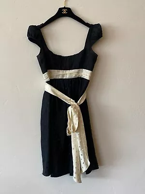 Milly Black And White Tie Dress Size: 4 • $19