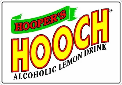 HOOCH LEMON  ALCOHOLIC Beer Stickers PUB ADVERTISING FRIDGE Window Bar  A5 A4 A3 • £5.99