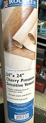 NOS Rockler  24x24” Cherry Pressure Sensitive Veneer Sheet With Orginal Pkg • $17