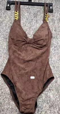 Magicsuit Swimsuit Faux Suede One Piece Brown Size 6 Made In USA • $39.99