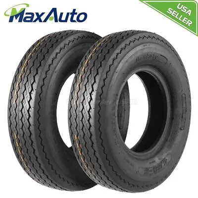 Set Of 2 MaxAuto 4.80-8 Boat Trailer Tire Tubeless 4.80X8 6PR Load Range C • $77.99