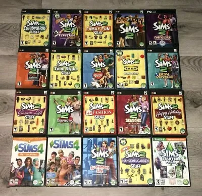 £15.72 • Buy The Sims 2 3 4 Games Expansion Pack Pick & Choose PC CD Rom /MAC Updated 9/6/23