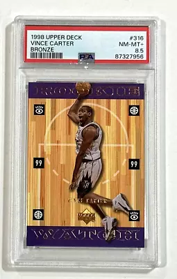 1998 Upper Deck Vince Carter Bronze Rookie Watch Card Rc Rare /100 Psa 8.5 • $1