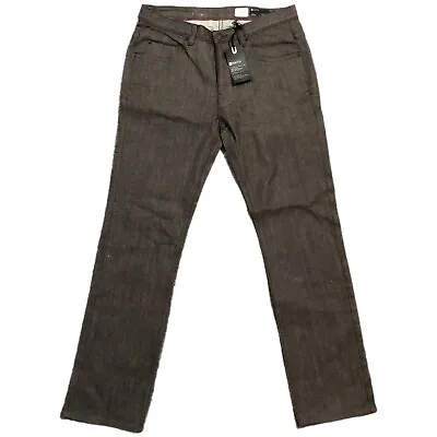 Matix MINER RAW DENIM PANTS BROWN Straight Leg Slim Fit SKATEBOARD JEANS NWT NEW • $49.99