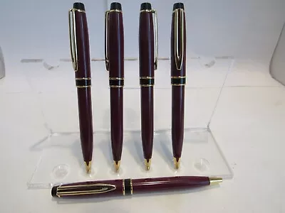 Lot Of`5 Terzetti Metal Red Expert Ballpoint Pen-heavy Brass Body+velvet Pouch • $9.99