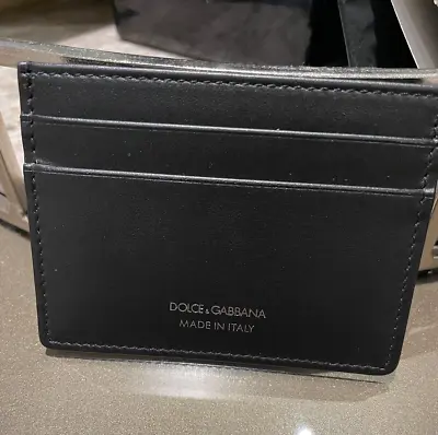 £189.99 • Buy Dolce & Gabbana Card Holder - D&G Wallet Purse Cards Holder - Black Logo Leather