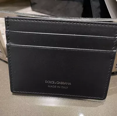 Dolce & Gabbana Card Holder - D&G Wallet Purse Cards Holder - Black Logo Leather • £189.99