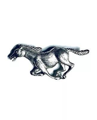 VTG JJ Jonette Designer Signed Silver Tone Mustang Horse Large Brooch Pin 2” • $16.80