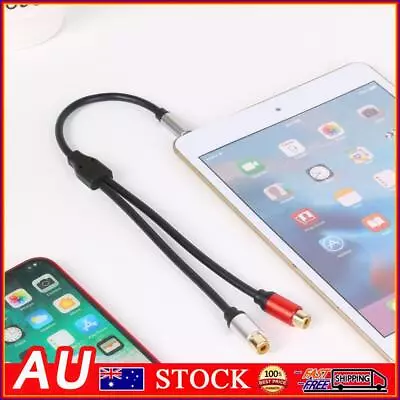 3.5mm 1/8 Inch TRS Stereo Male To Dual RCA Female Audio Adapter Y Splitter Cable • $9.49