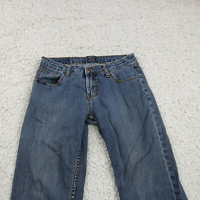 Lucky Brand Jeans Women Size 6 Blue Denim CowGirl Up Low Rise Don't Fence Me In • $9.16