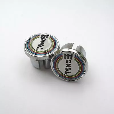 Vintage 'Francesco Moser World Champion' Chrome Racing Bar Plugs Caps Repro • $8.69