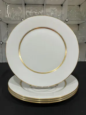 Andover By Lenox Oxford - Four Vintage Gold Rimmed Dinner Plates • $69