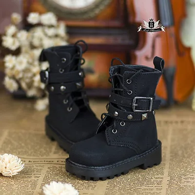 1/4 BJD Shoes MSD Black Punk Boots Dollfie DREAM MID SOOM Luts AOD DOD EID DZ AF • $18
