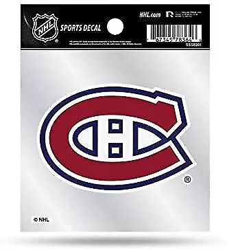 Montreal Canadiens 4x4 Inch Die Cut Decal Sticker Primary Logo Clear Backing • $7.89