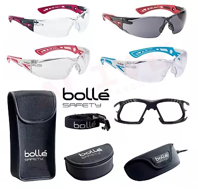 Bolle Safety Glasses RUSH+ Clear / Smoke Lens Rush+ Small Blue / Pink Clear Lens • £7.19