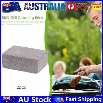 2x BBQ Grill Cleaning Brick Block Barbecue Racks Stains Grease Cleaner AU • $9.91