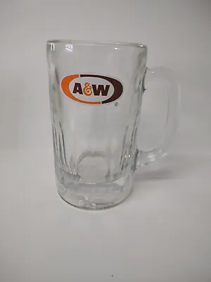 A&W Vintage Logo All American Food Large Heavy Glass AW Root Beer Mug 6” Tall • $11.67