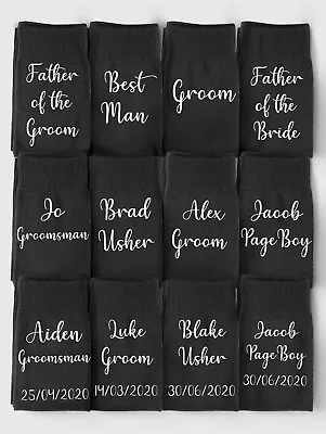 Personalised Wedding Socks Socks For Groom Gift For Best Man Father Of Bride • £3.69