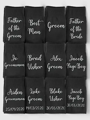 Personalised Wedding Socks Socks For Groom Gift For Best Man Wedding Party  • £3.89